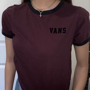 maroon vans shirt